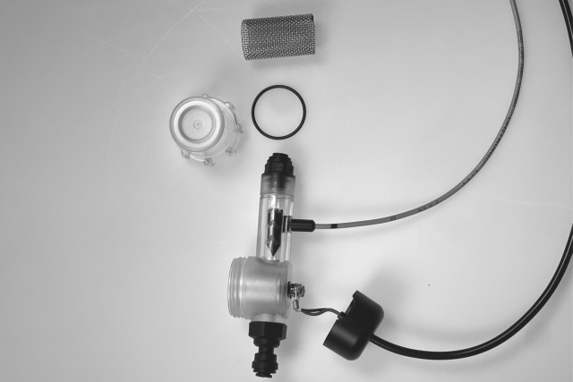 Electronic flowmeter with filter and salinity sensor (Speed fit)